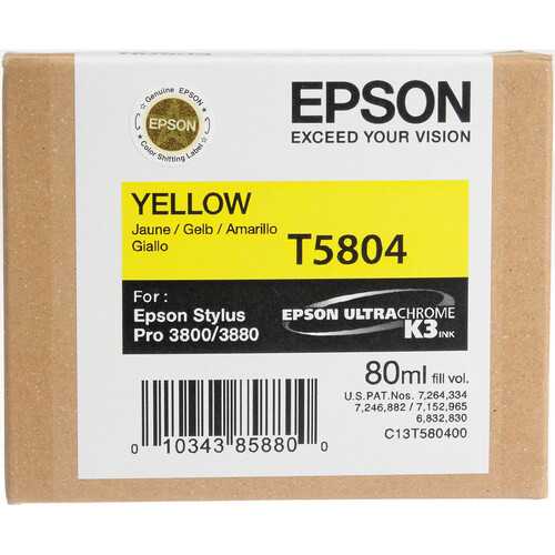 Epson UltraChrome K3 Yellow Ink Cartridge (80 ml)