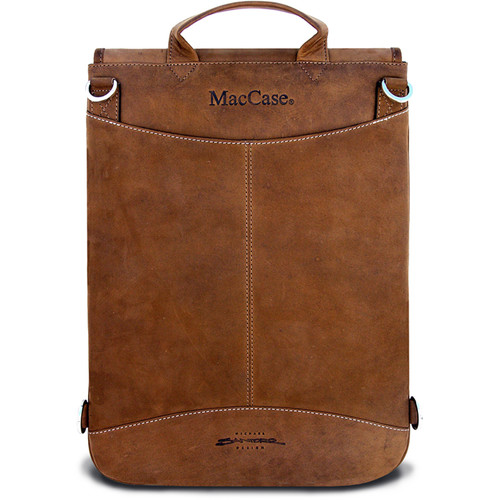 MacCase Premium Leather Flight Jacket with Backpack Straps for MacBook Pro 15" (Vintage)