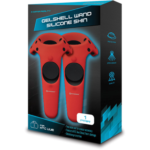 HYPERKIN GelShell Silicone Skin for HTC Vive Controllers (2-Pack, Red)
