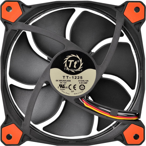 Thermaltake Riing 12 LED 120mm Radiator Fan (Red, 3-Pack)