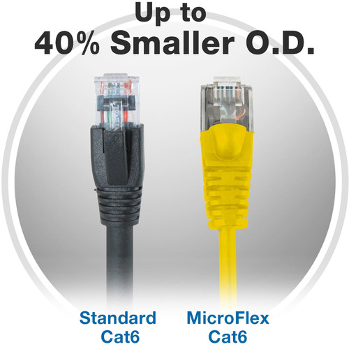 Comprehensive MicroFlex Pro AV/IT Cat 6 Snagless Patch Cable (7', Yellow)
