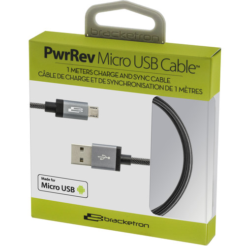 Bracketron PwrRev Micro-USB Cable (3.3')