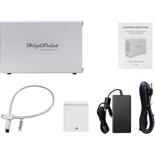 HighPoint RocketStor 6661A-2U2e Thunderbolt 3 to USB 3.1 Gen 1 & eSATA Adapter
