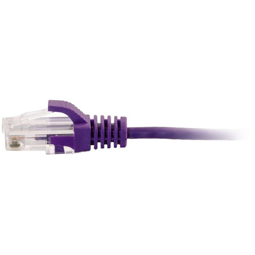 C2G RJ45 Male to RJ45 Male Slim Cat 6 Patch Cable (5', Purple)