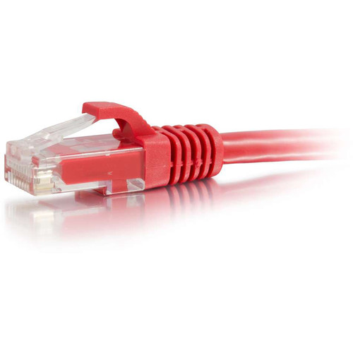 C2G RJ45 Male to RJ45 Male Cat 6 Snagless Patch Cable (2', Red)