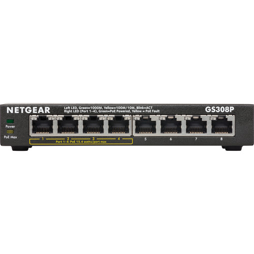 Netgear GS308P 8-Port Gigabit PoE-Compliant Unmanaged Switch