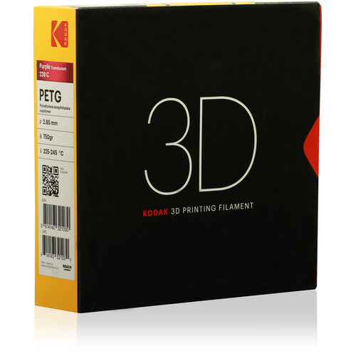Kodak 2.85mm PETG Filament (750g, Translucent Purple)