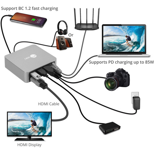 SIIG Aluminum USB Type-C Mini Docking Station
