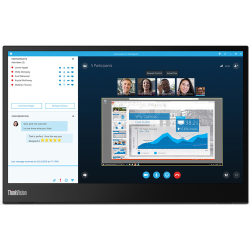 Lenovo ThinkVision M14 14" 16:9 Portable IPS/LCD Monitor