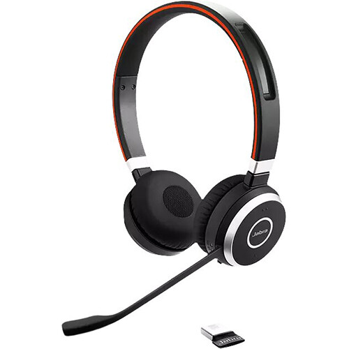 Jabra EVOLVE 65+ MS Stereo Bluetooth Headset with Charging Stand