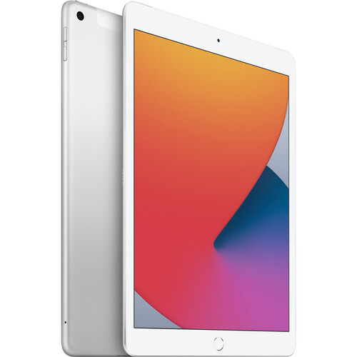 Apple 10.2" iPad (8th Gen, 128GB, Wi-Fi + 4G LTE, Silver)