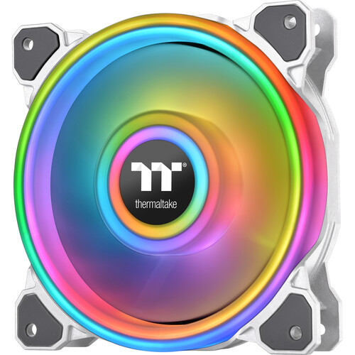 Thermaltake Riing Quad 12 RGB 120mm PWM Radiator Fan TT 3-Pack (White)