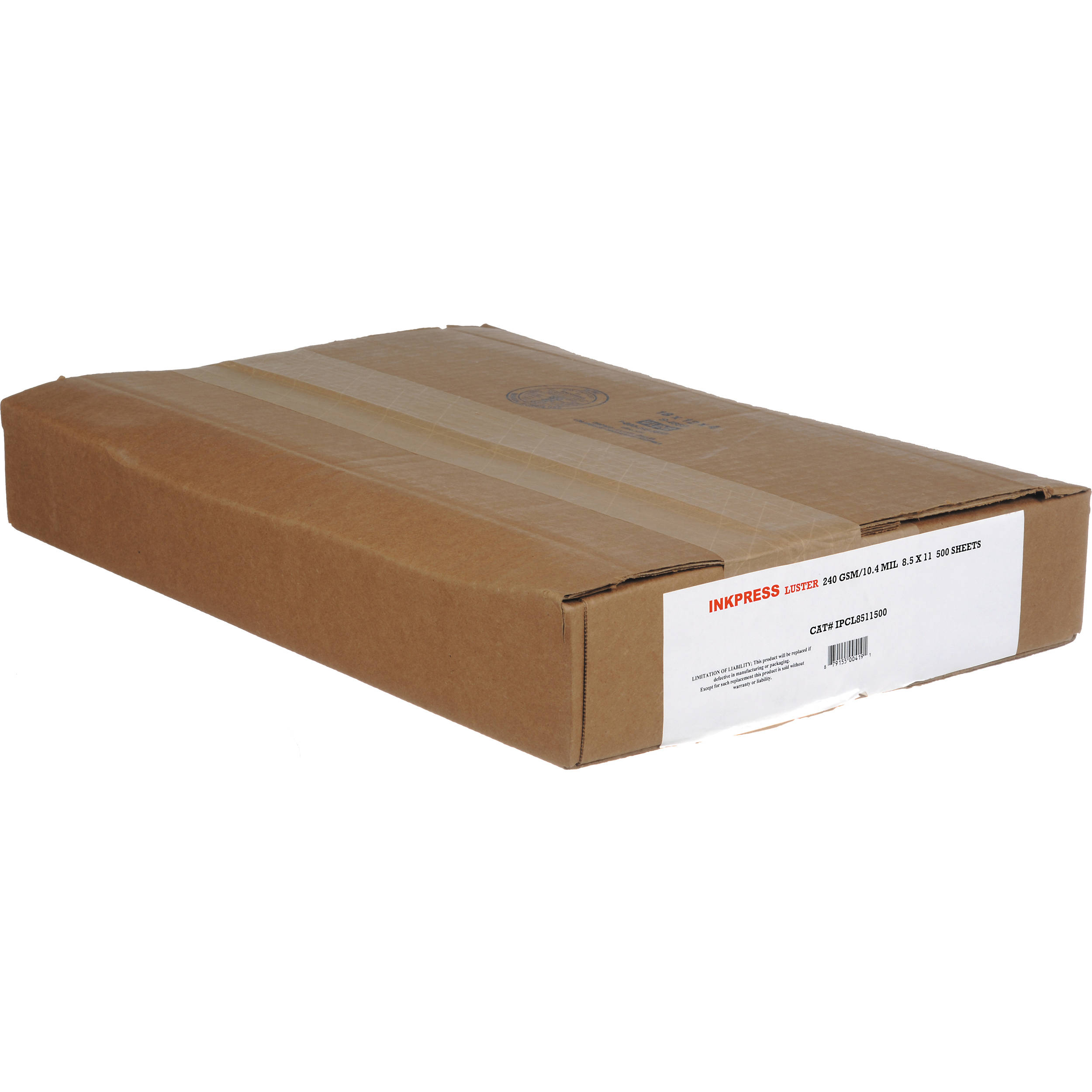 Inkpress Media Luster RC Inkjet Photo-Grade Paper 10 mil/240 gsm 8.5 x 11" 500-Sheets