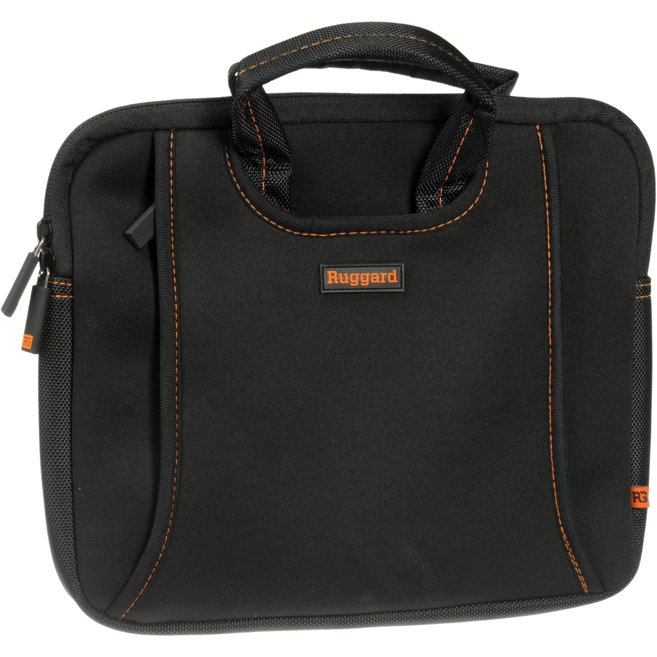 Ruggard Ultra-Thin Neoprene Sleeve with Handles for 9-11" Laptops & Tablets (Black/Orange)
