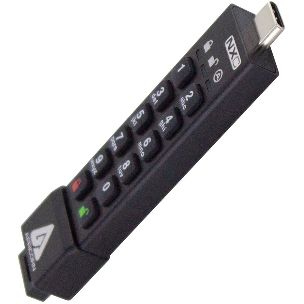 Apricorn 16GB Aegis Secure Key 3NXC Encrypted USB Type-C Flash Drive