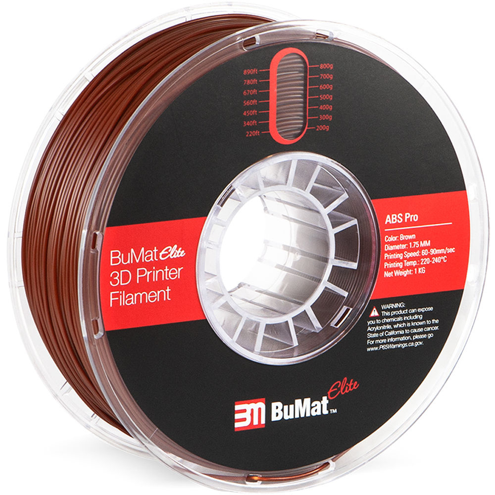 BuMat Elite Professional 1.75mm ABS Filament (1kg, Brown)