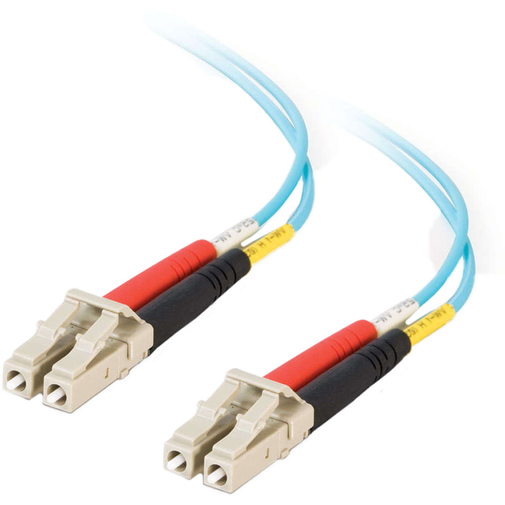 C2G LC Male to SC Male 10GB 50/125 Fiber Optic Cable OM3 (23', Aqua)