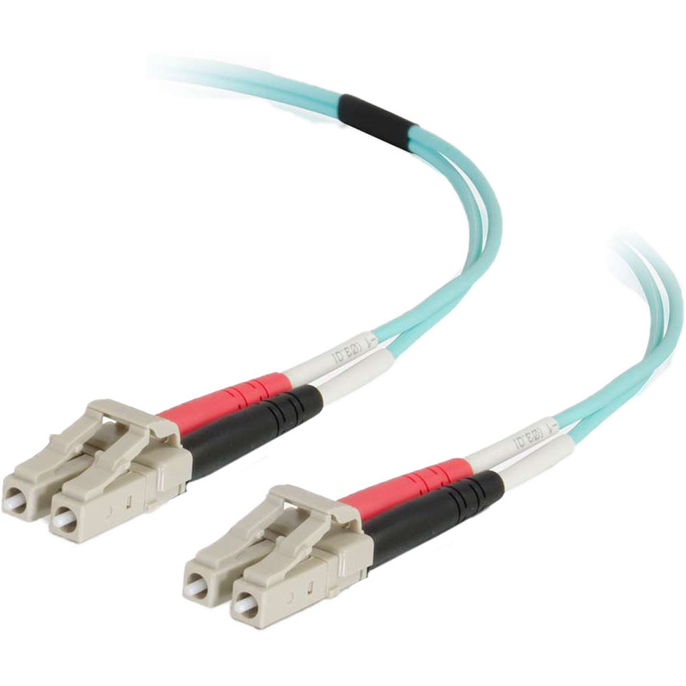 C2G 50/125 LC Male to LC Male Multimode Fiber Optic OM4 Cable (98.4')