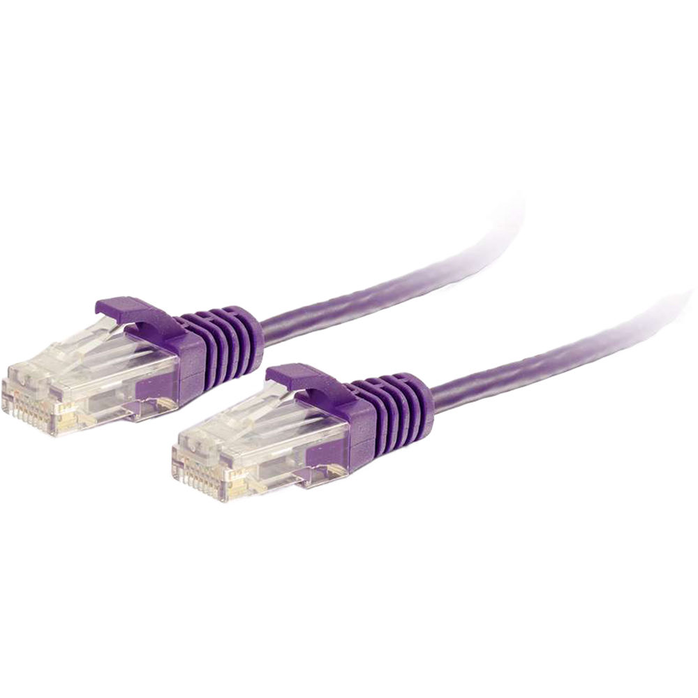 C2G RJ45 Male to RJ45 Male Slim Cat 6 Patch Cable (3', Purple)