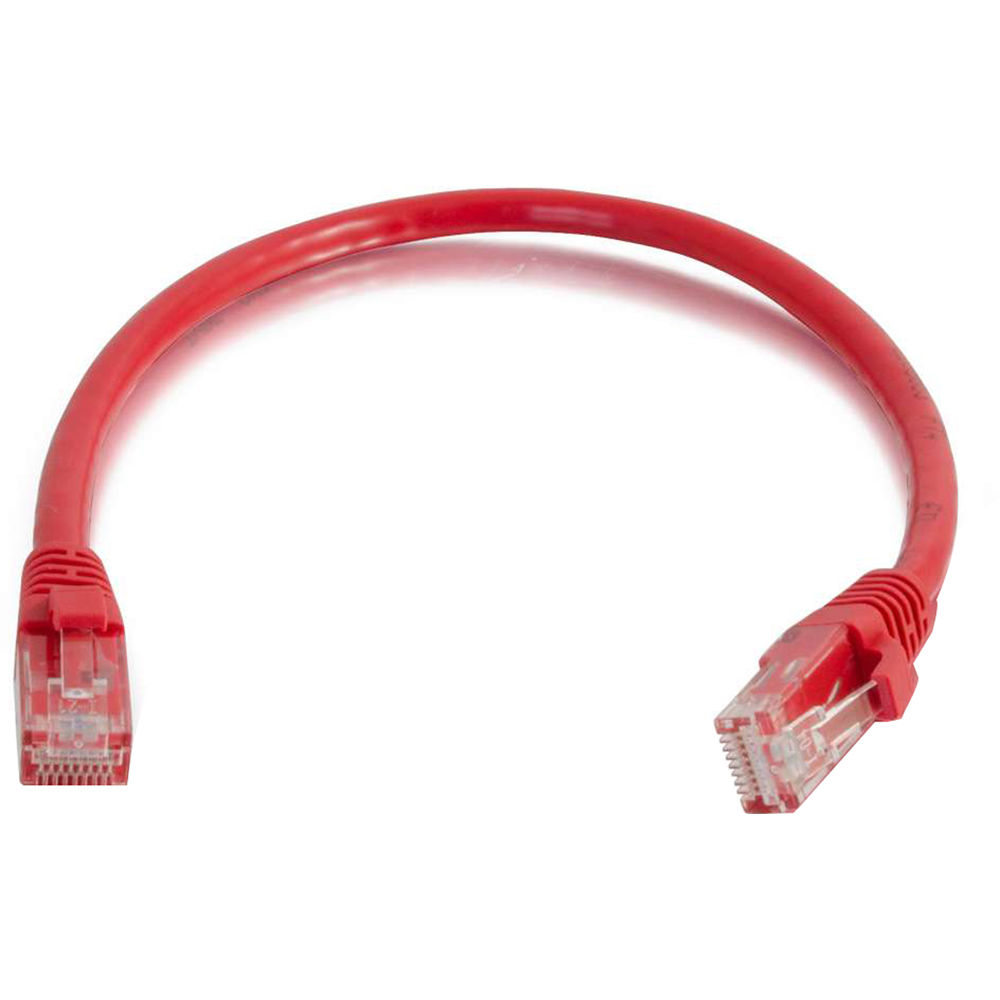 C2G RJ45 Male to RJ45 Male Cat 6 Snagless Patch Cable (2', Red)