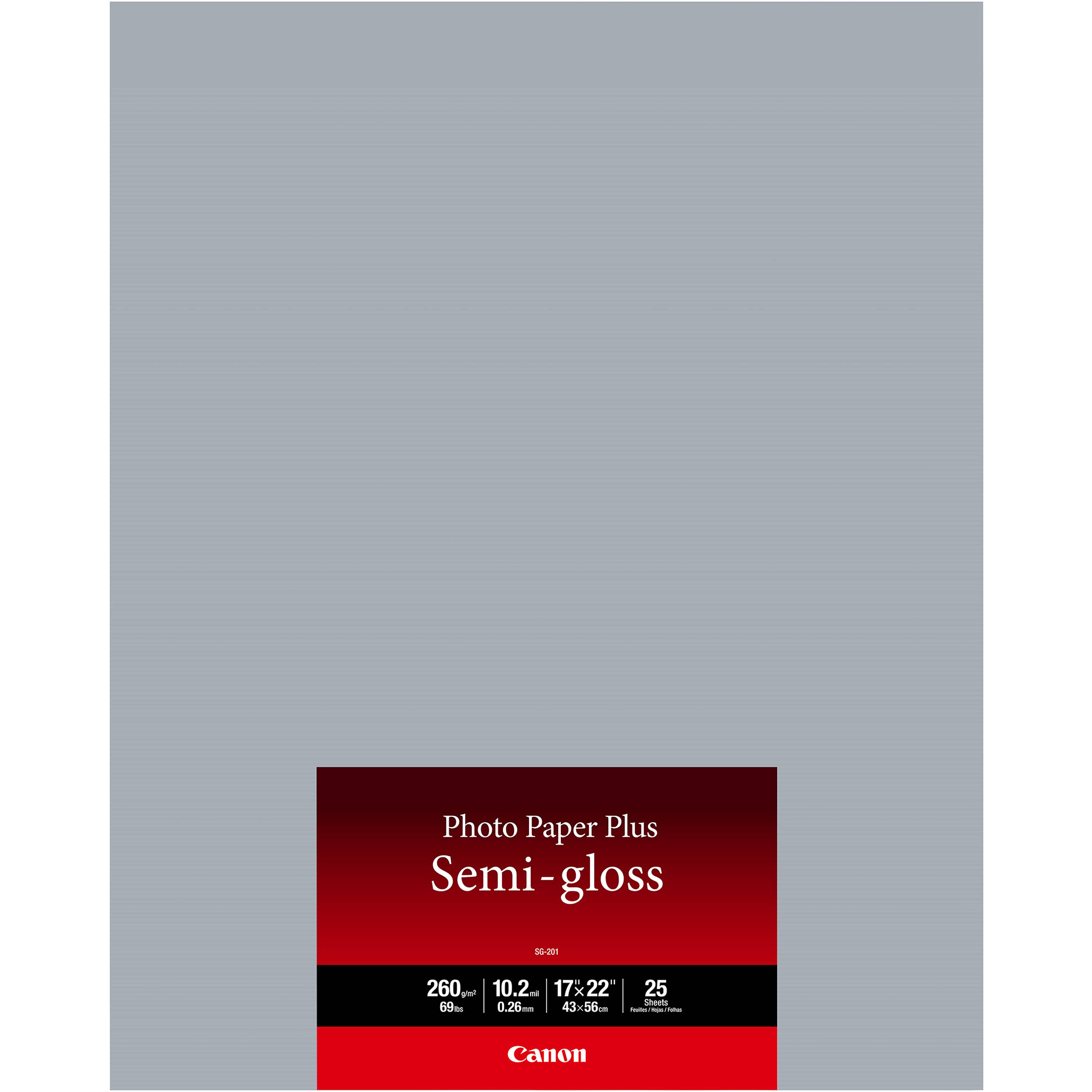 Canon SG-201 Photo Paper Plus Semi-Gloss (17 x 22", 25 Sheets)