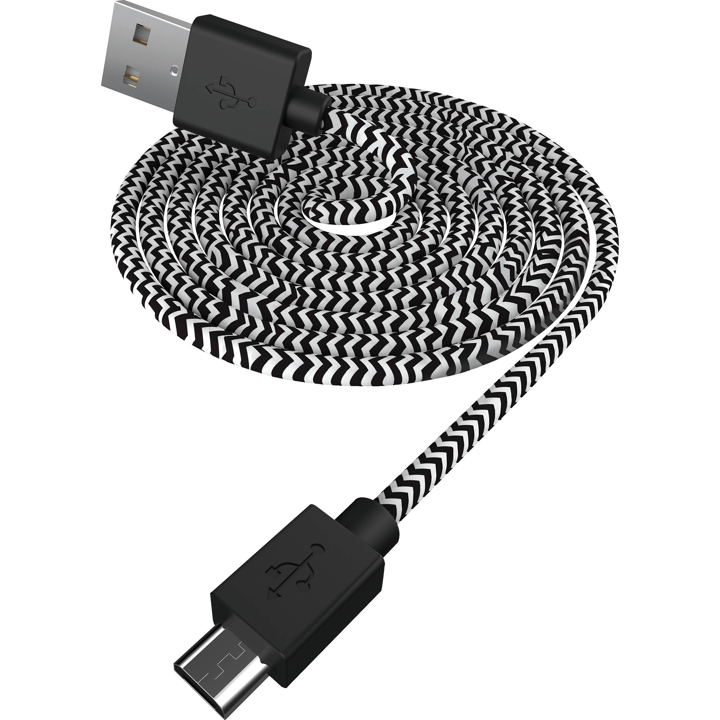 ChargeWorx Braided Micro-USB Charge and Sync Cable (3', Black)