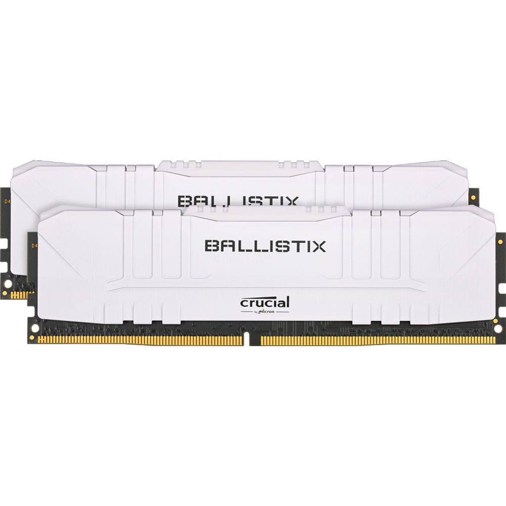 Crucial 16GB Ballistix DDR4 3000 MHz UDIMM Gaming Desktop Memory Kit (2 x 8GB, White)