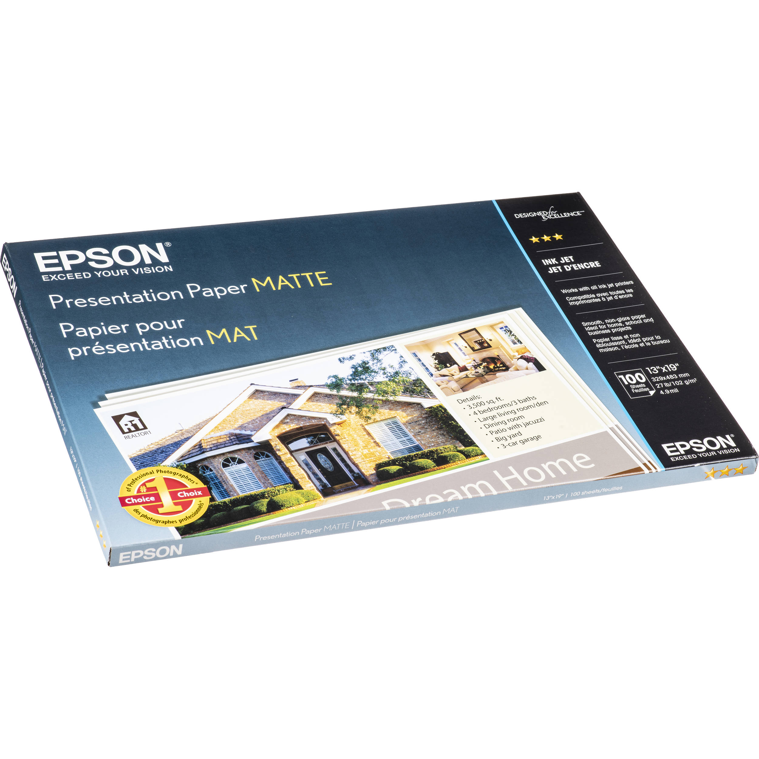Epson Presentation Paper Matte (13 x 19", 100 Sheets)