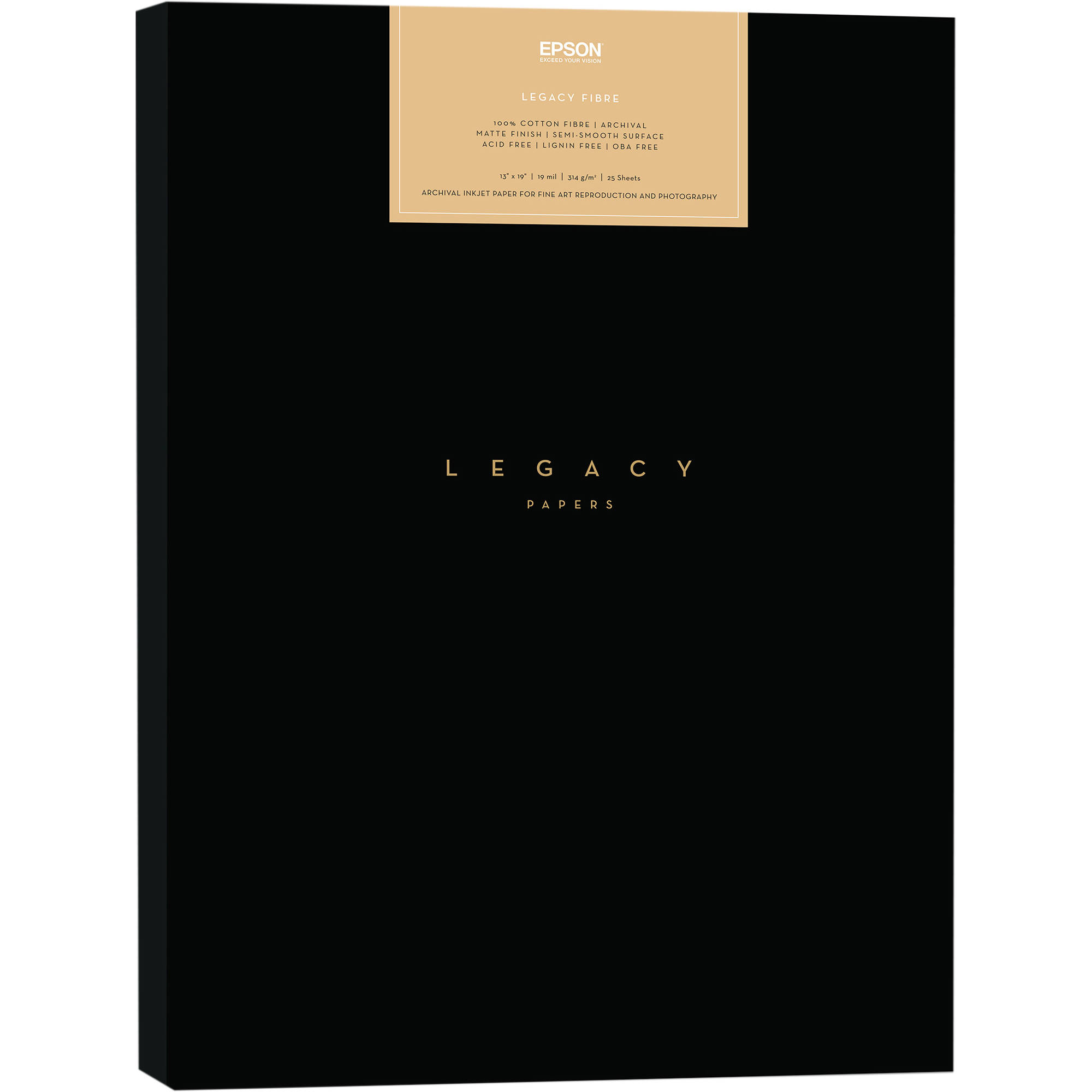 Epson Legacy Fibre Paper (13 x 19", 25 Sheets)