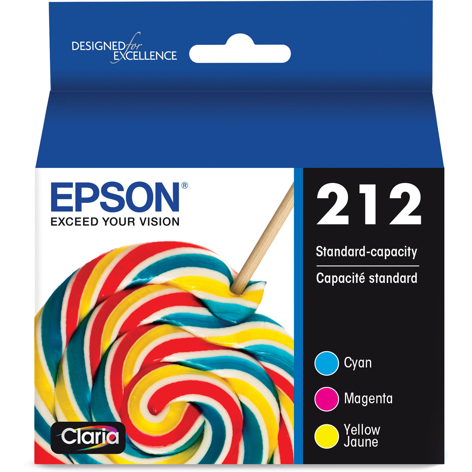 Epson Claria 212 Standard-Capacity Color Ink Cartridge Multi-Pack (CMY)