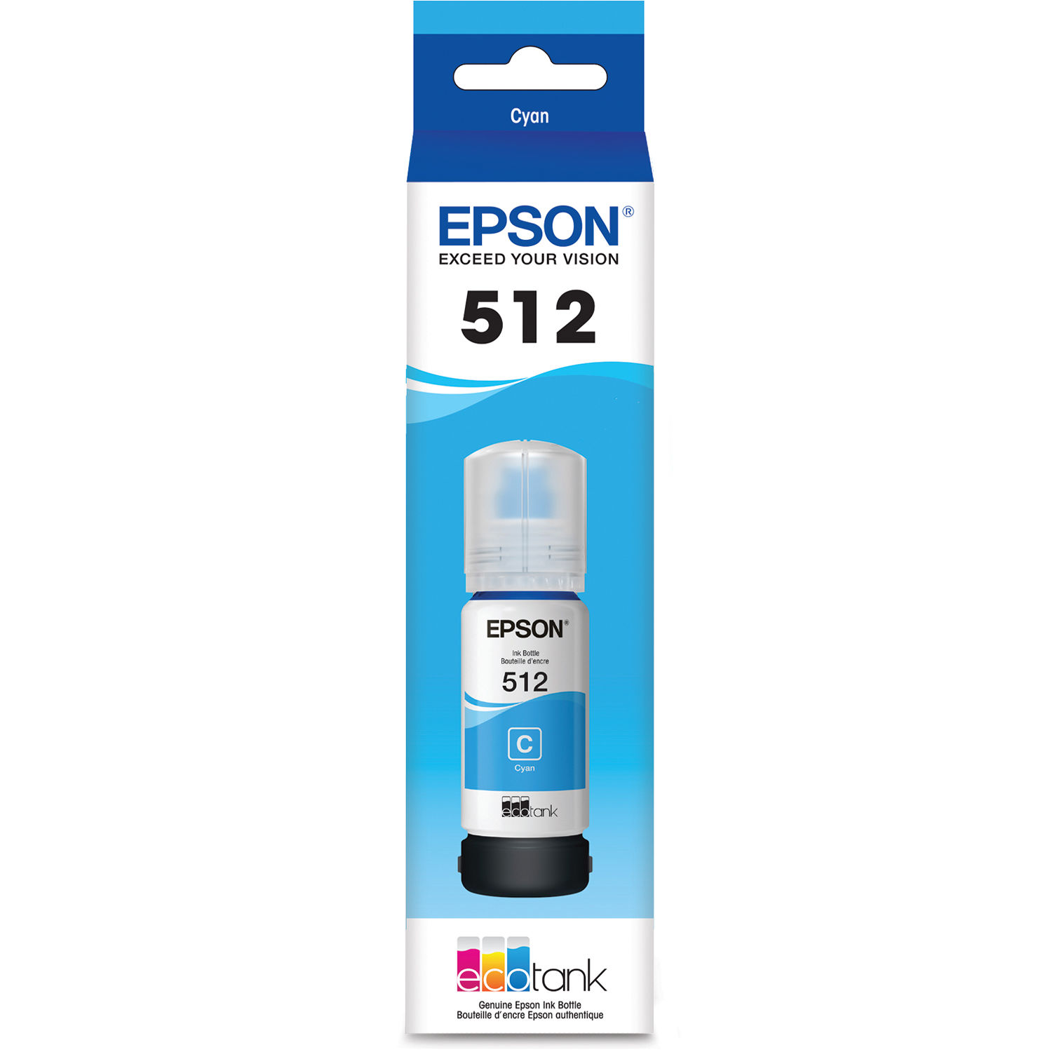 Epson T512 Cyan EcoTank Ink Bottle (70mL)