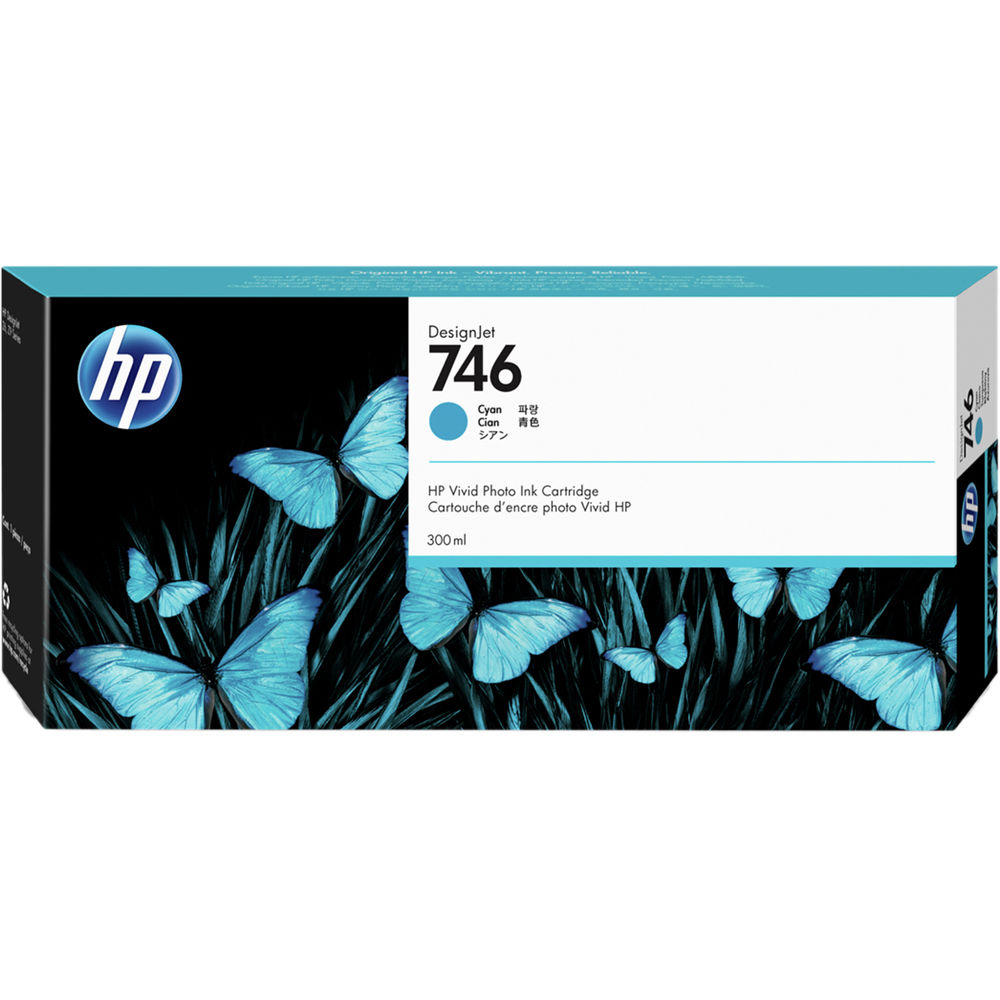 HP 746 Designjet Cyan Ink Cartridge (300mL)