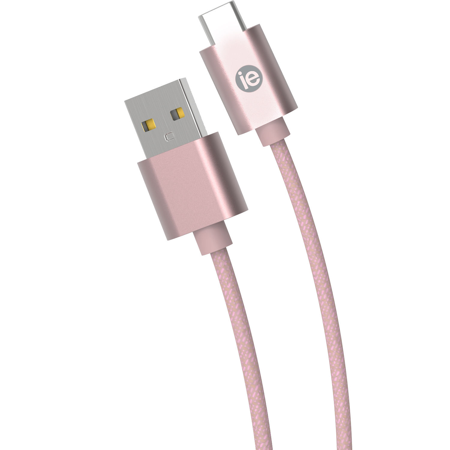 iEssentials Braided USB Type-C Cable (10', Rose Gold)