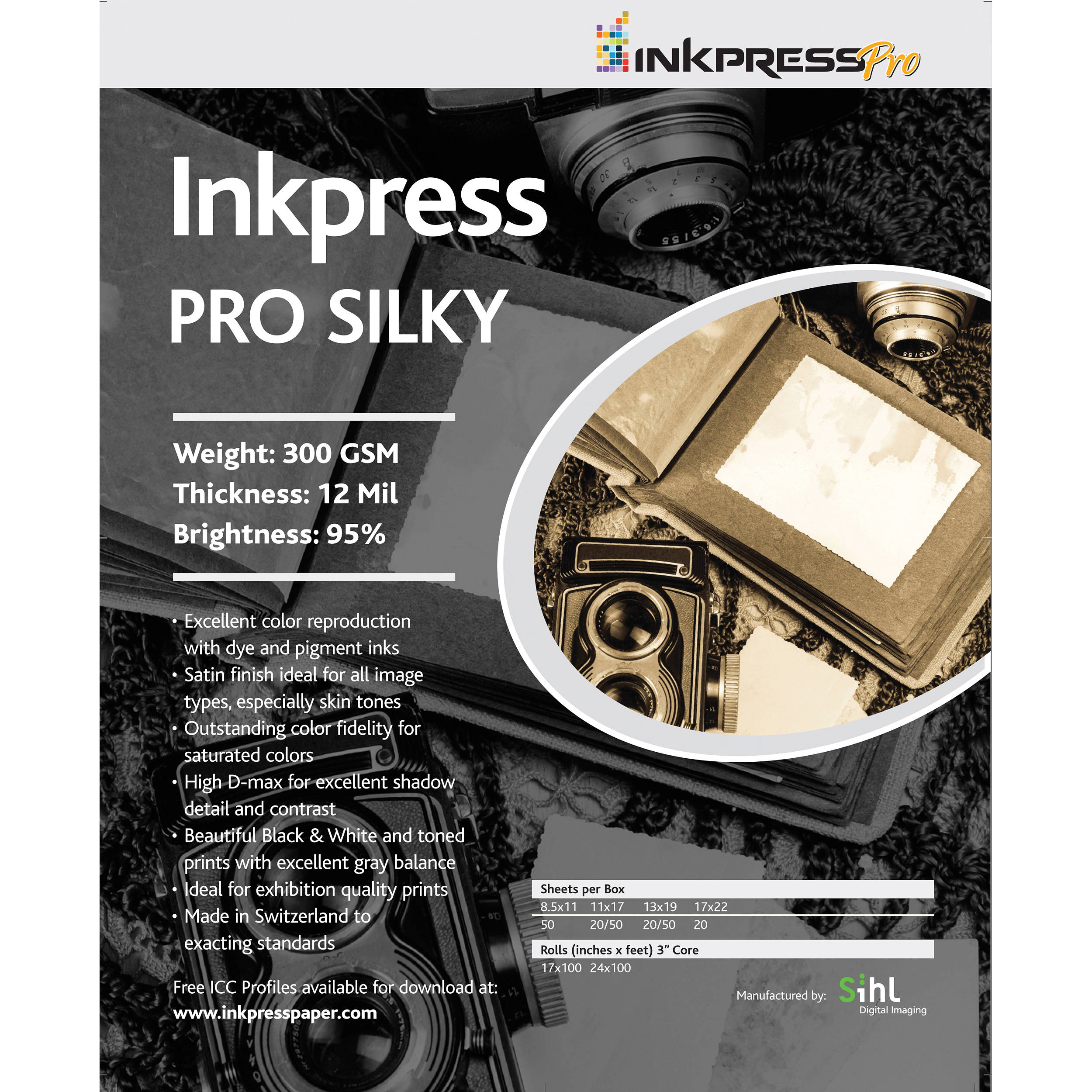 Inkpress Media Pro Silky Paper (8.5 x 11", 250 Sheets)