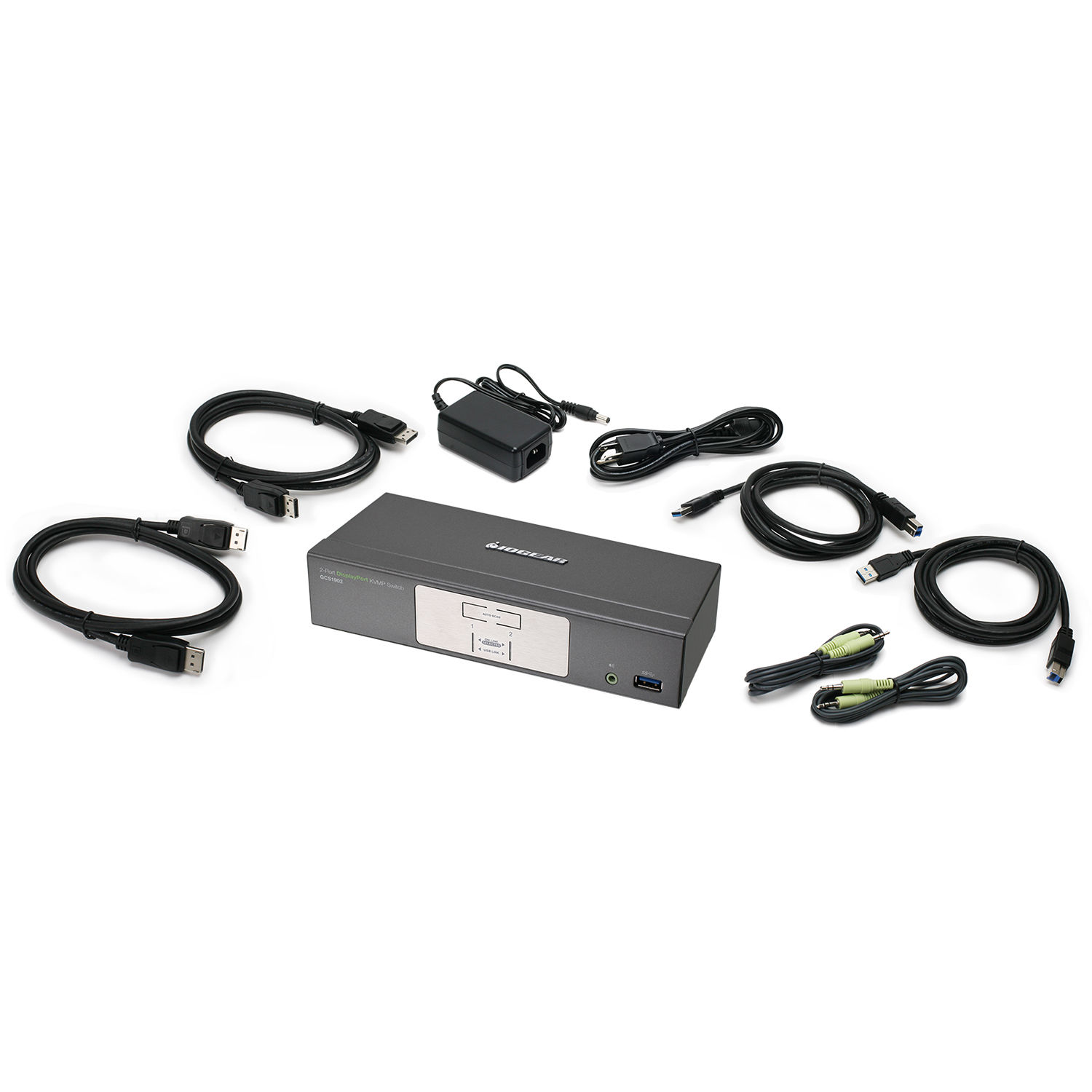IOGEAR 2-Port DisplayPort KVMP Switch with USB 3.1 Gen 1 Hub