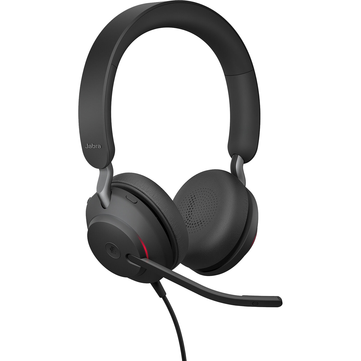 Jabra Evolve2 40 Stereo Wired On-Ear Headset (Microsoft Teams, USB Type-C, Black)