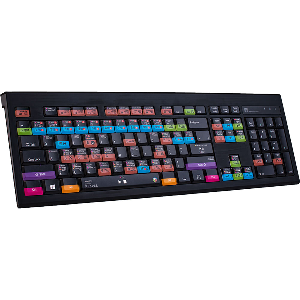 LogicKeyboard ASTRA Series Backlit Keyboard for Cockos Reaper 6 (Windows, US English)