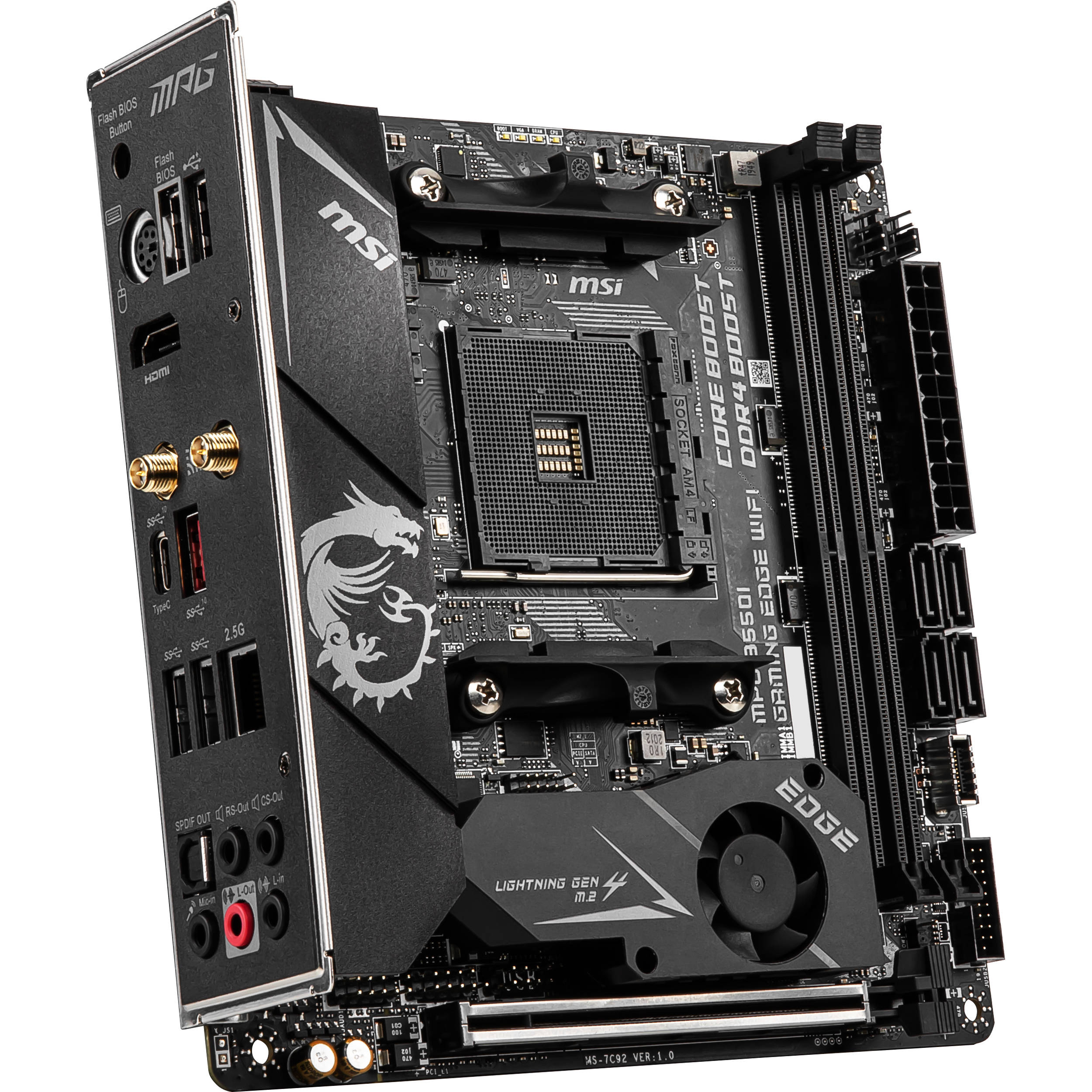 MSI MPG B550I Gaming Edge WIFI AM4 Mini-ITX Motherboard
