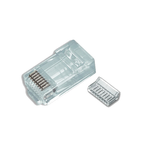 Platinum Tools RJ-45 8P8C Cat6 Round Solid 3-Prong (Clamshell pack of 25)