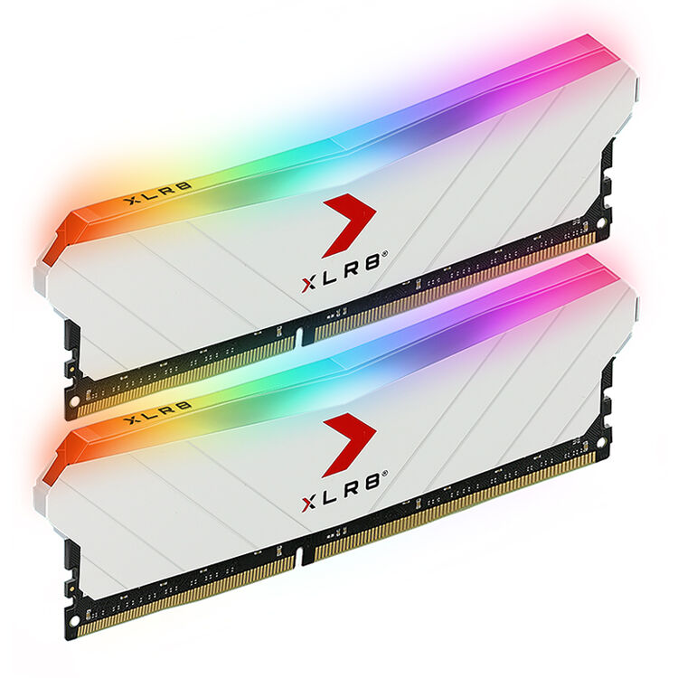 PNY Technologies 16GB XLR8 DDR4 3200 MHz Gaming Desktop Memory Kit (2 x 8GB, White)
