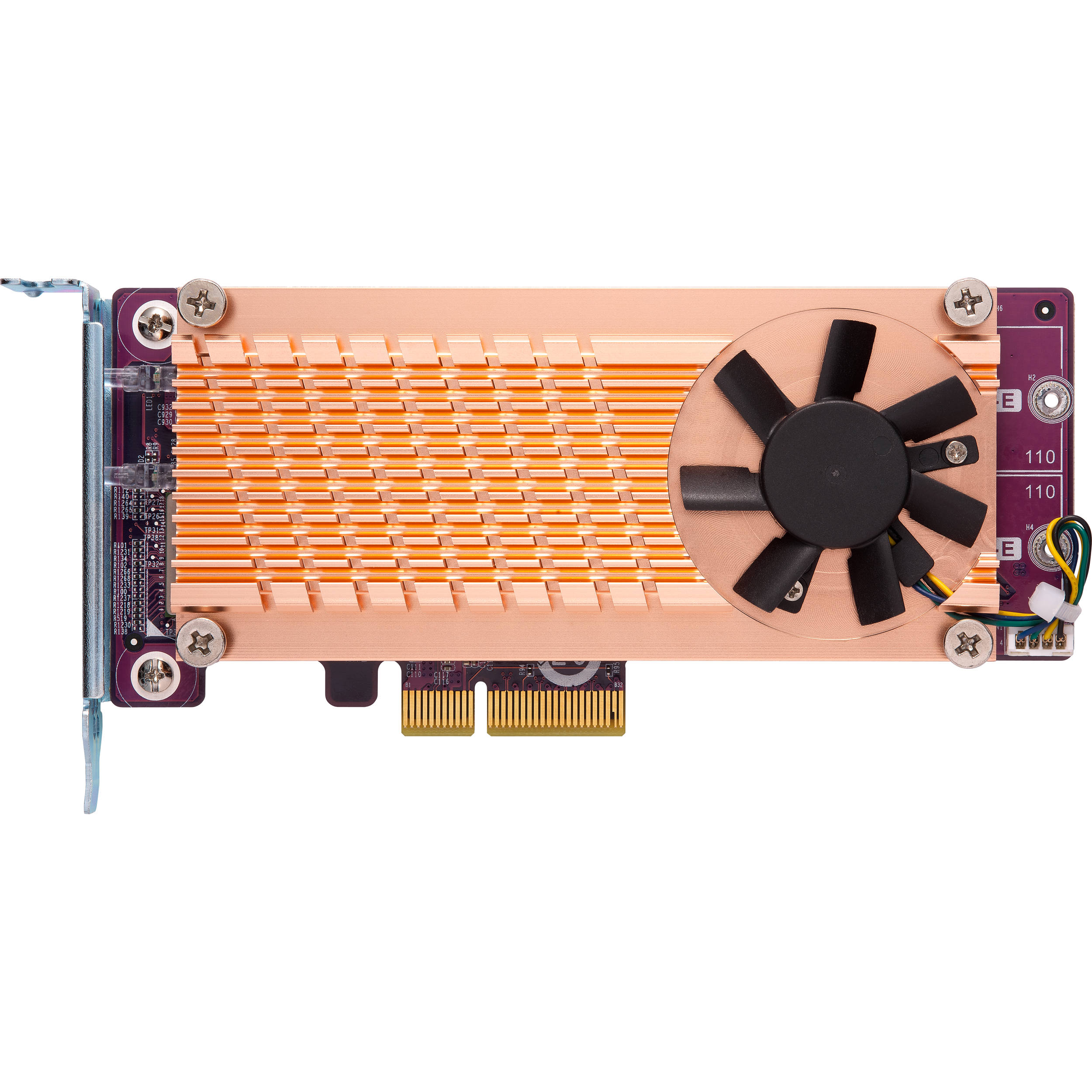 QNAP Dual M.2 22110 / 2280 PCIe Gen3 x4 NVMe SSD Expansion Card