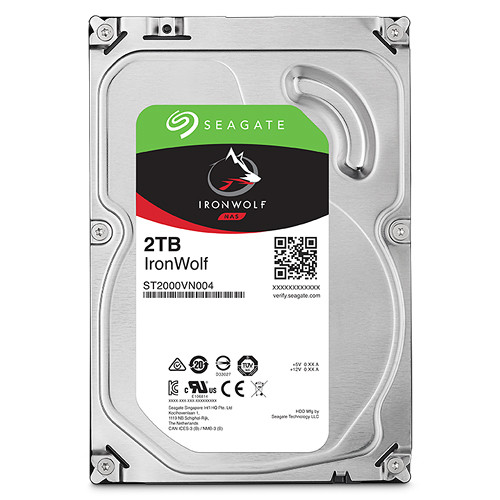 Seagate 2TB IronWolf 5900 rpm SATA III 3.5" Internal NAS HDD (CMR, Retail)