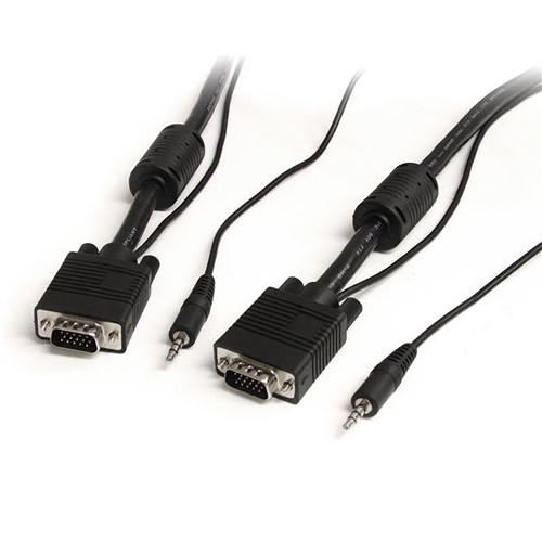 StarTech Coaxial High Resolution Monitor VGA Cable with Audio (25', Black)