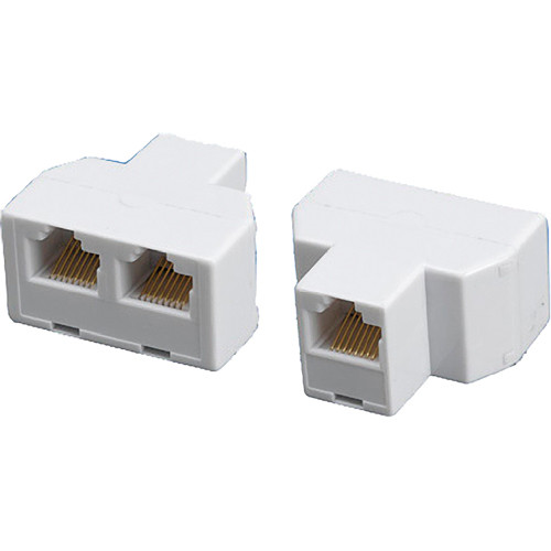 Tera Grand 8P/8C RJ45 Female to 2 RJ45 Female Modular T-Adapter (White)