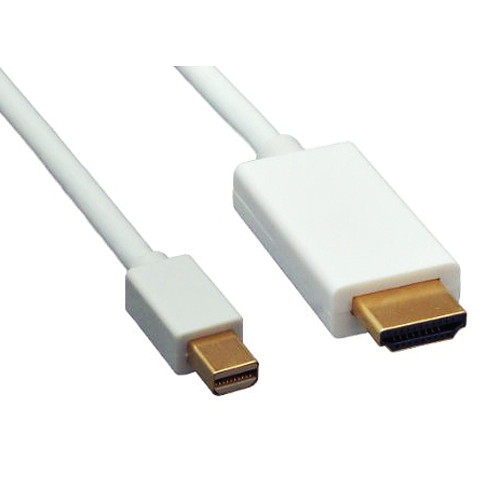 Tera Grand Mini DisplayPort to HDMI Cable (White, 15')