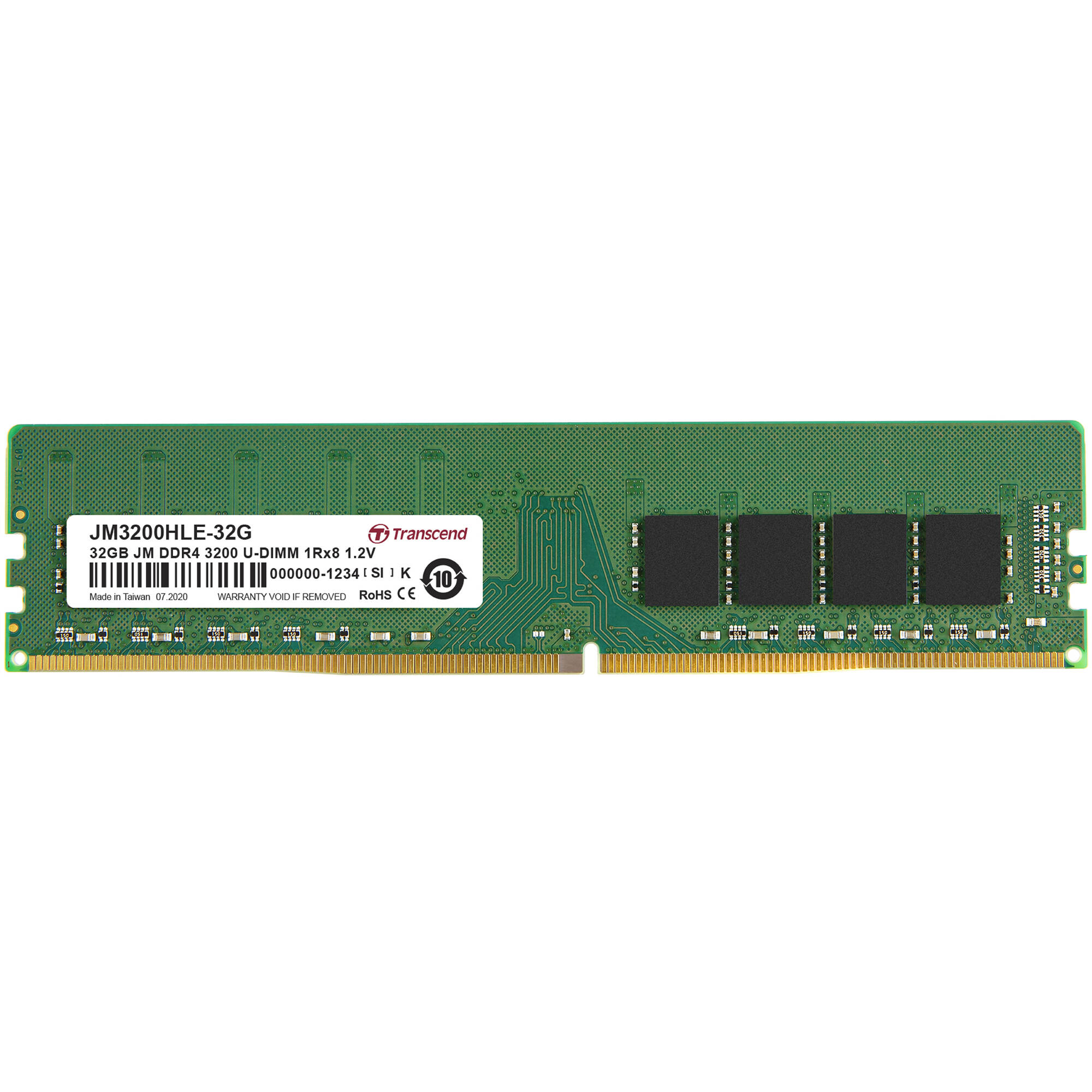 Transcend 32GB JetRam DDR4 3200 MHz UDIMM Memory Module