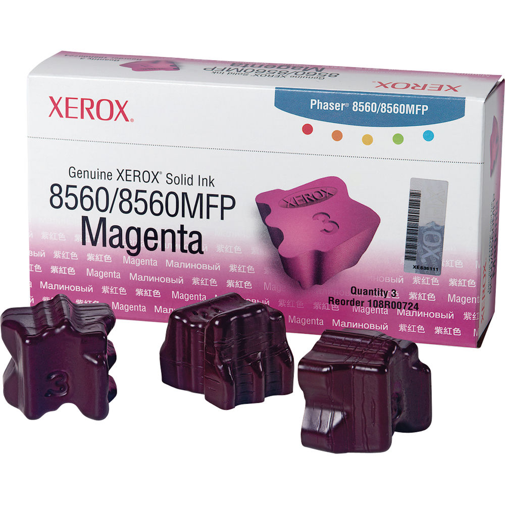 Xerox Magenta Solid Ink for Phaser 8560 & 8560MFP (3 Sticks)